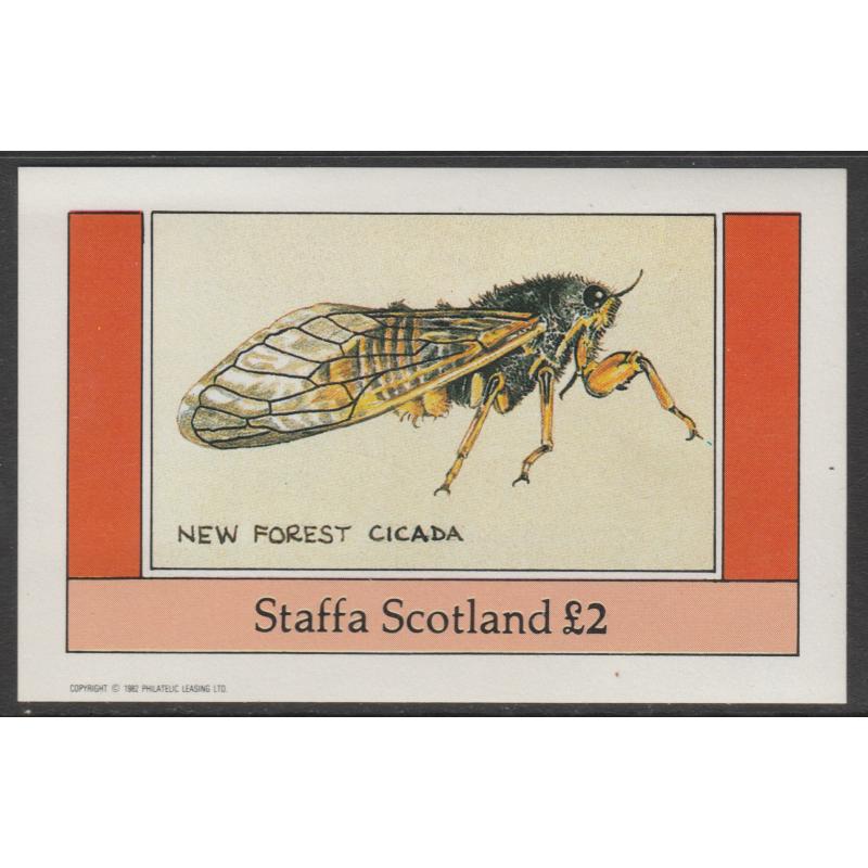 Staffa 1982 INSECTS  imperf deluxe sheet mnh