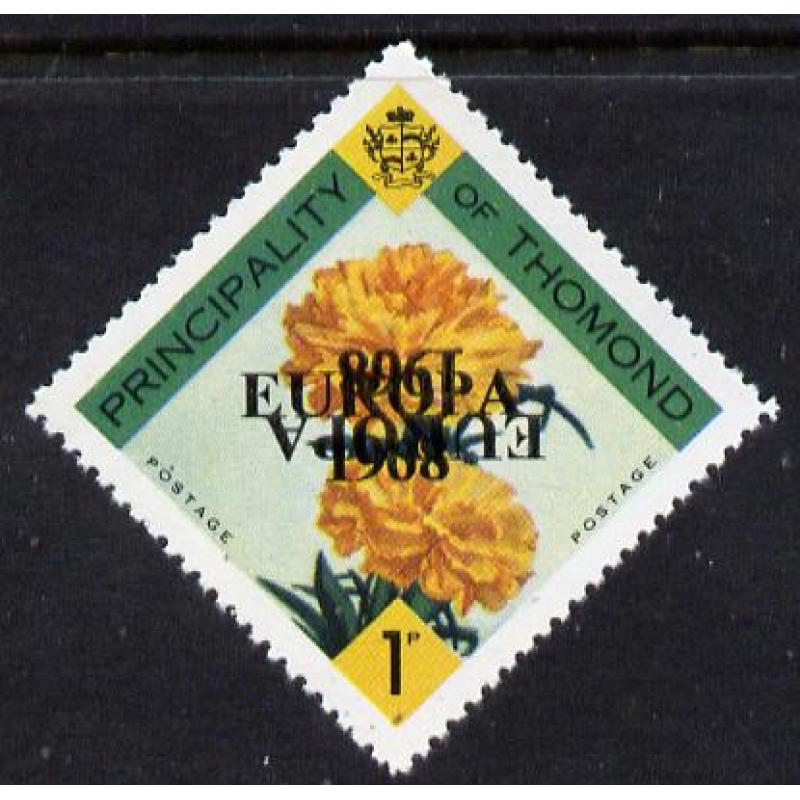 Thomond 1968 CARNATION - EUROPA OPT DOUBLED, one INVERTED mnh