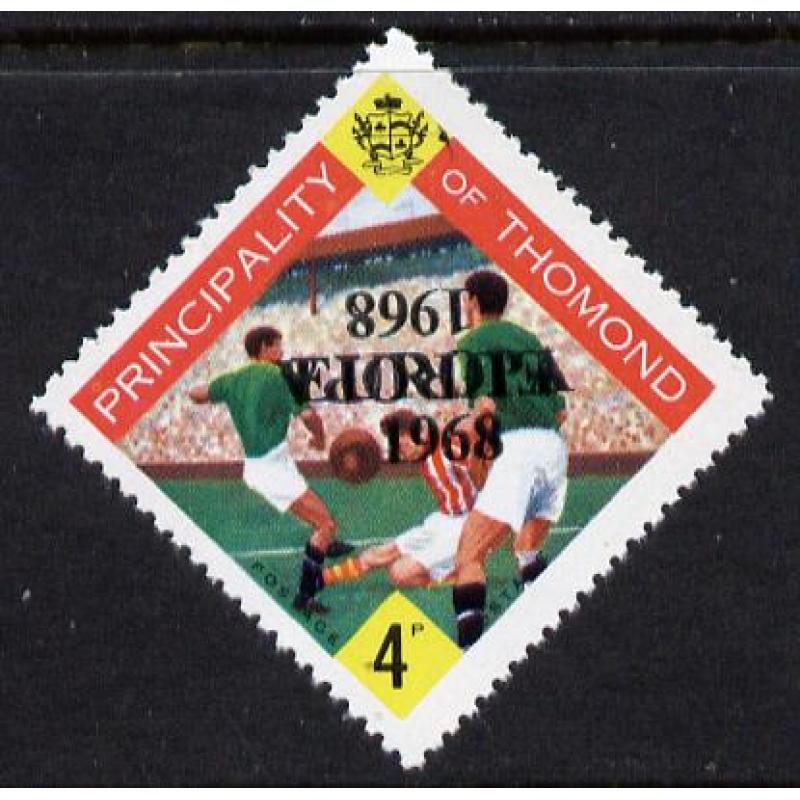 Thomond 1968 FOOTBALL - EUROPA OPT DOUBLED, one INVERTED mnh
