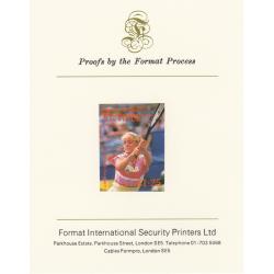 St Vincent Bequia 1988 TENNIS - Carlene Basset on FORMAT INTERNATIONAL PROOF CARD