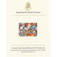 St Vincent Bequia 1988 TENNIS - Stefan Edberg on FORMAT INTERNATIONAL PROOF CARD