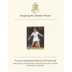 St Vincent Bequia 1988 TENNIS - Anne Hobbs on FORMAT INTERNATIONAL PROOF CARD