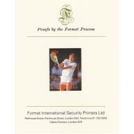 St Vincent Bequia 1988 TENNIS - Jimmy Connors on FORMAT INTERNATIONAL PROOF CARD