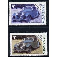 Tanzania 1986 MOTORING - ROLLS ROYCE  5s  with YELLOW OMITTED plus normal mnh
