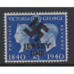 Jersey 1940 SWASTIKA OVERPRINT on 2.5d CENTENARY - FORGERY mnh