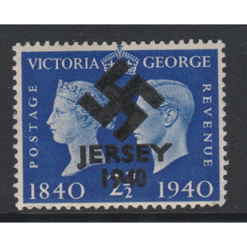 Jersey 1940 SWASTIKA OVERPRINT on 2.5d CENTENARY - FORGERY mnh
