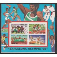 Nigeria 1992 OLYMPICS  m/sheet IMPERF mnh