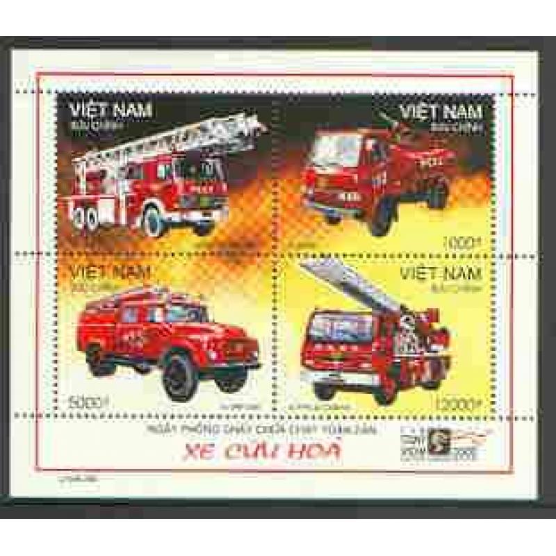 Vietnam 2000 FIRE ENGINES set of 4 opt&#039;d SPECIEN