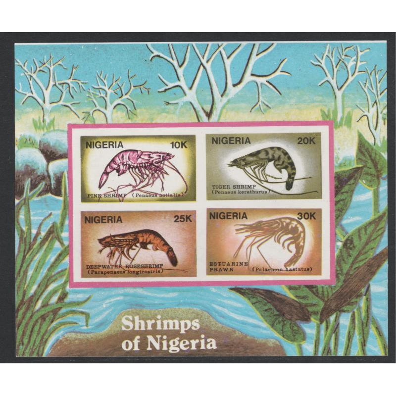Nigeria 1988  SHRIMPS  m/sheet IMPERF mnh