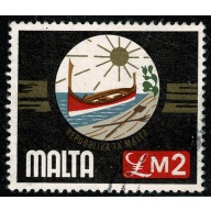 Malta. 1973-76 issue. £2 "National Emblem". Fine used. SG 500b