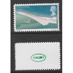 Great Britain 1969 Concorde 4d with violet (value) omitted - Maryland Forgery