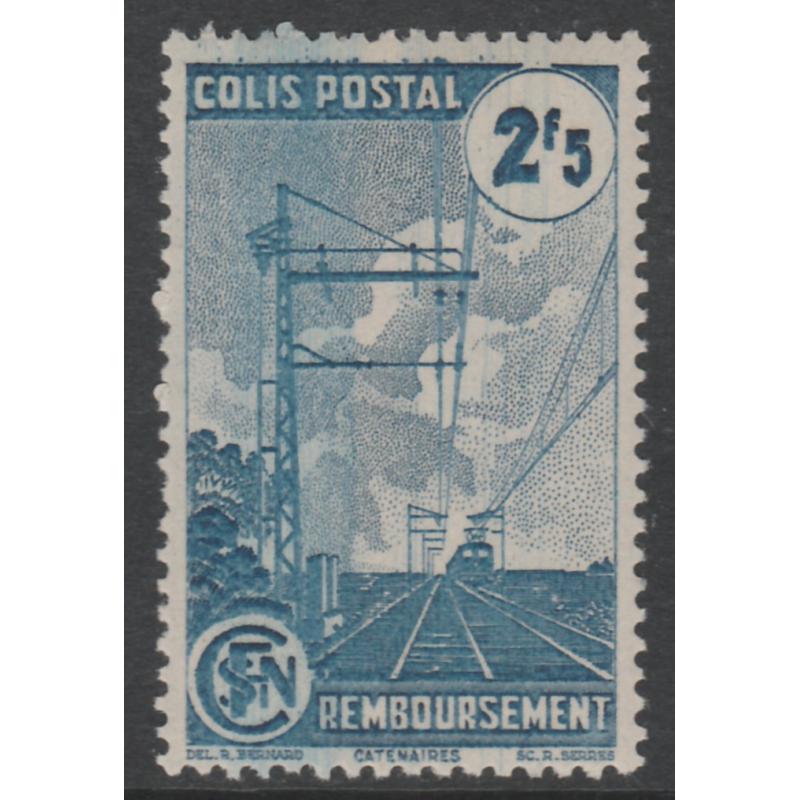 France 1944 SNCF RAILWAY PARCEL - ELECTRIC CATENARIES 2f50 mnh