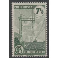 France 1944 SNCF RAILWAY PARCEL - ELECTRIC CATENARIES 7f50 mnh