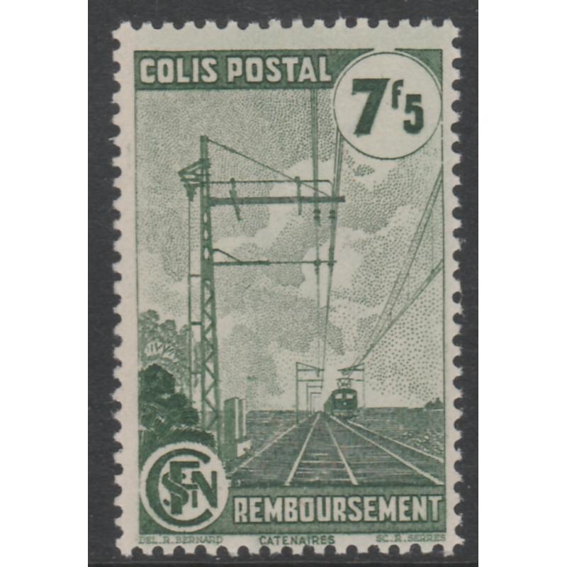 France 1944 SNCF RAILWAY PARCEL - ELECTRIC CATENARIES 7f50 mnh