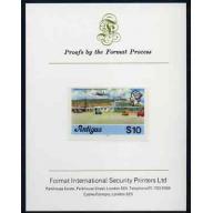 Antigua 1976 COOLIDGE AIRPORT $10  imperf on FORMAT INTERNATIONAL PROOF CARD