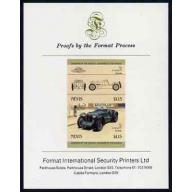 Nevis 1985 MG MAGNETTE mperf on FORMAT INTERNATIONAL PROOF CARD