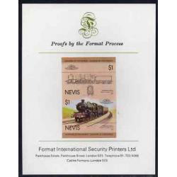 Nevis 1983 LOCOMOTIVES on FORMAT INTERNATIONAL PROOF CARD
