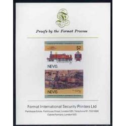 Nevis 1983 LOCOMOTIVES on FORMAT INTERNATIONAL PROOF CARD