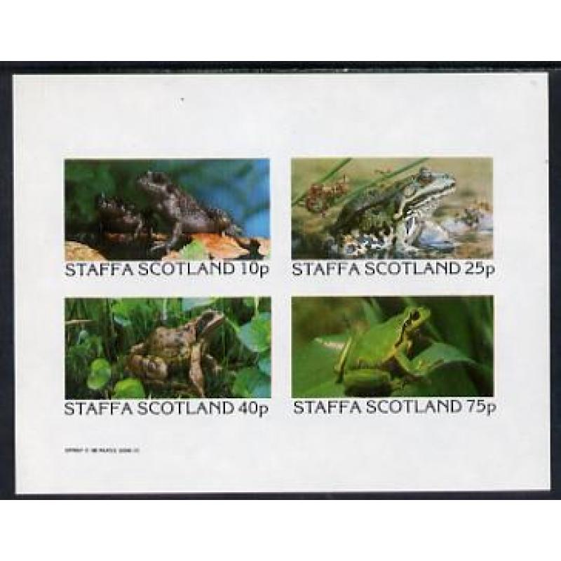 Staffa 1982 FROGS imperf set of 4 mnh