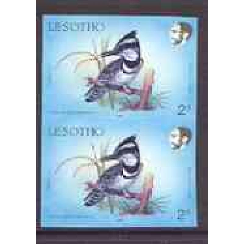 Lesotho 1988 KINGFISHER  imperf pair mnh