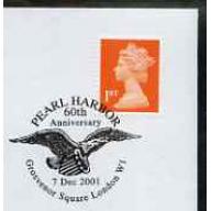 GB Postmark - 2001 cover with special AMERICAN EAGLE cancel