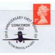 GB Postmark - 2002 cover with special CONCORDE cancel
