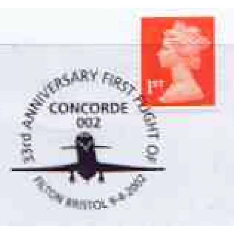 GB Postmark - 2002 cover with special CONCORDE cancel