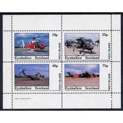 Eynhallow 1982 Helicopters perf set of 4 mnh