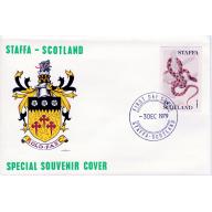 Staffa 1979 CAT SNAKES on cover with First Day Cancel