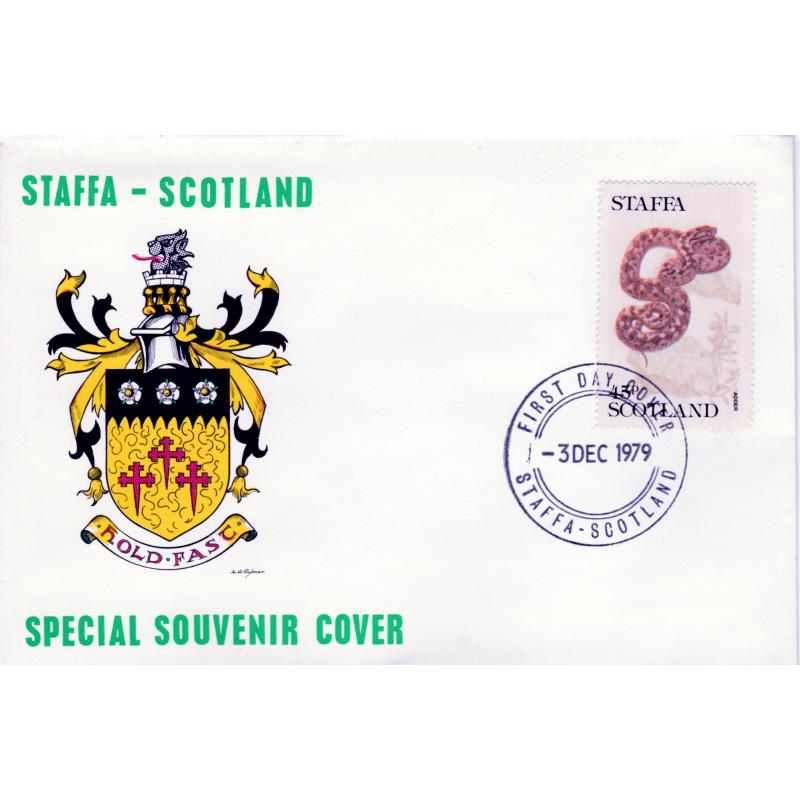 Staffa 1979 ADDER on cover with First Day Cancel