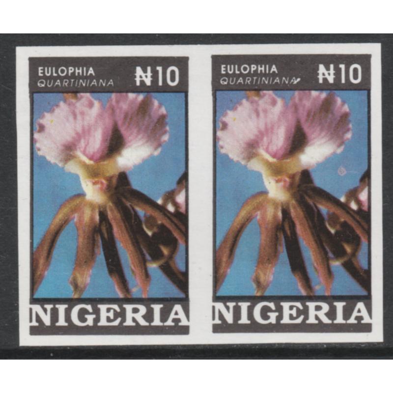 Nigeria 1993 ORCHIDS 10n  IMPERF PAIR mnh