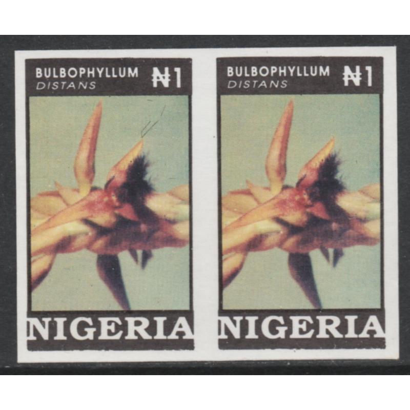 Nigeria 1993 ORCHIDS 1n  IMPERF PAIR mnh