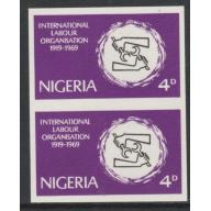 Nigeria 1969  INT LABOUR ORGANIZATION 4d  IMPERF PAIR mnh