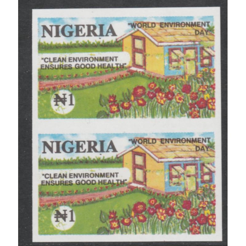 Nigeria 1993 WORLD ENVIRONMENT DAY  1n IMPERF PAIR mnh