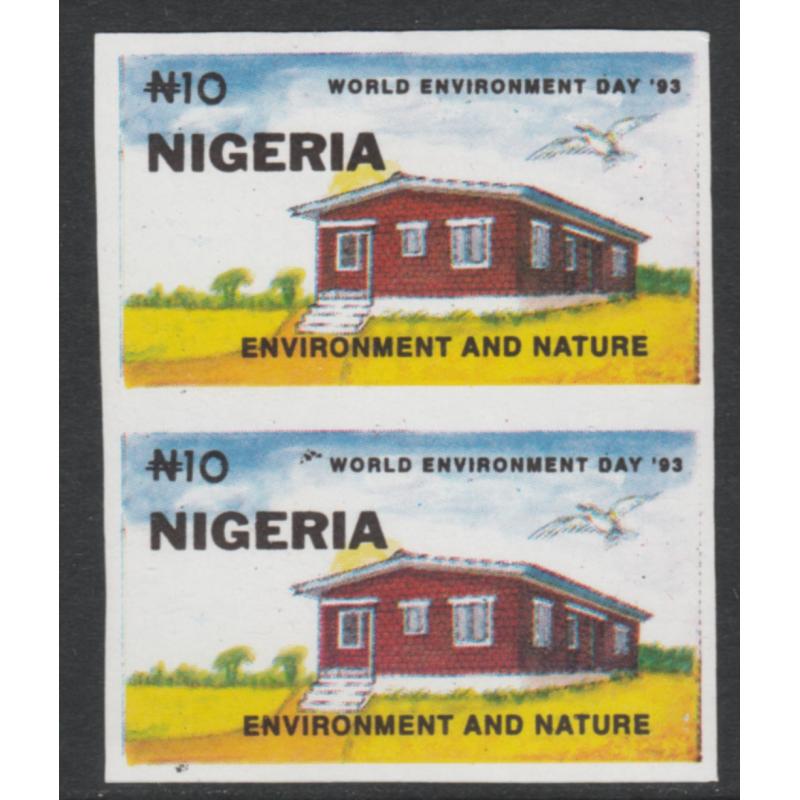 Nigeria 1993 WORLD ENVIRONMENT DAY  10n IMPERF PAIR mnh