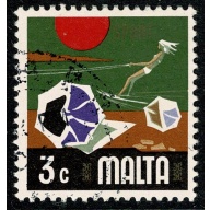 Malta. 1973-76 issue. 3c "Sport". Fine used. SG 493