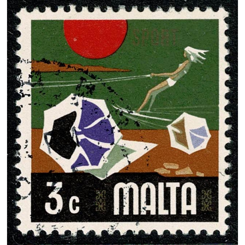 Malta. 1973-76 issue. 3c "Sport". Fine used. SG 493