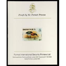 Dominica 1978  GREEN HERON - FORMAT INTERNATIONAL PROOF CARD