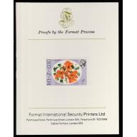 Dominica 1975 AFRICAN TULIP - imperf on FORMAT INTERNATIONAL PROOF CARD