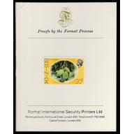 Dominica 1975 MANGO LONGUE - imperf on FORMAT INTERNATIONAL PROOF CARD