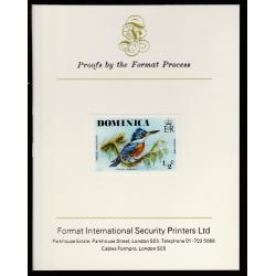 Dominica 1978  RINGED KINGFISHER - FORMAT INTERNATIONAL PROOF CARD