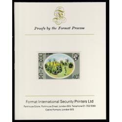Dominica 1975 BAY LEAF GROVES - imperf on FORMAT INTERNATIONAL PROOF CARD
