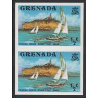 Grenada 1975 - YACHTS 1/2c  IMPERF PAIR mnh