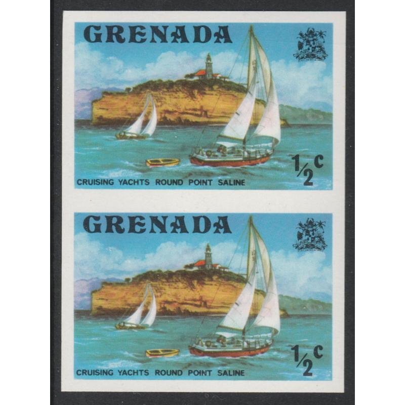 Grenada 1975 - YACHTS 1/2c  IMPERF PAIR mnh
