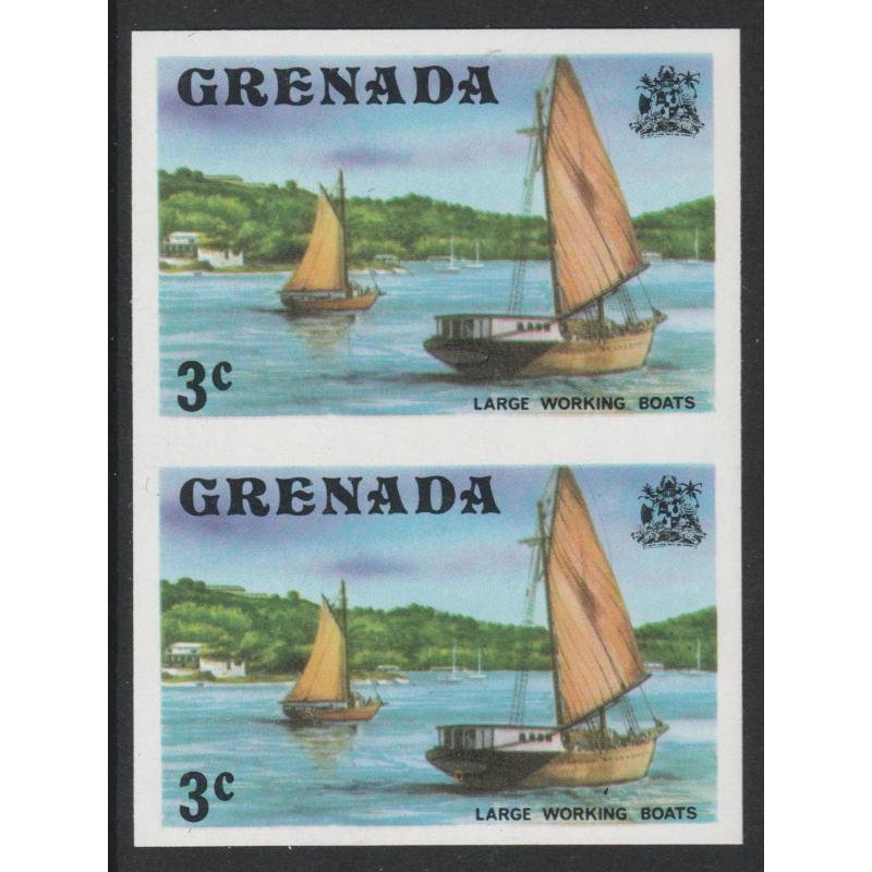 Grenada 1975 - WORKING BOATS 3c  IMPERF PAIR mnh
