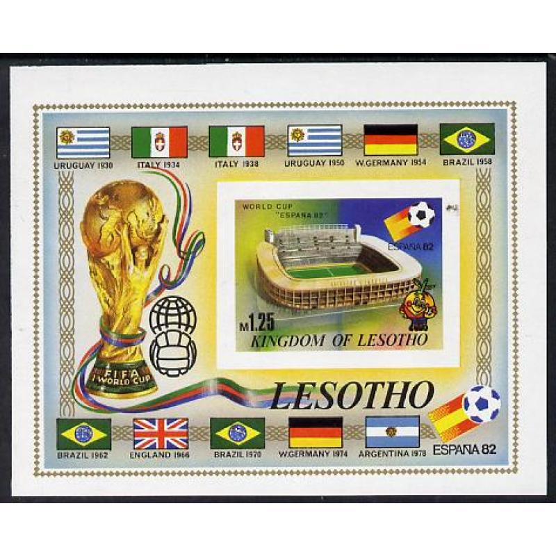Lesotho 1982 FOOTBALL WORLD CUP  IMPERF m/sheet mnh