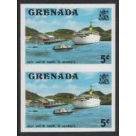 Grenada 1975 - DEEP WATER DOCK 5c  IMPERF PAIR mnh