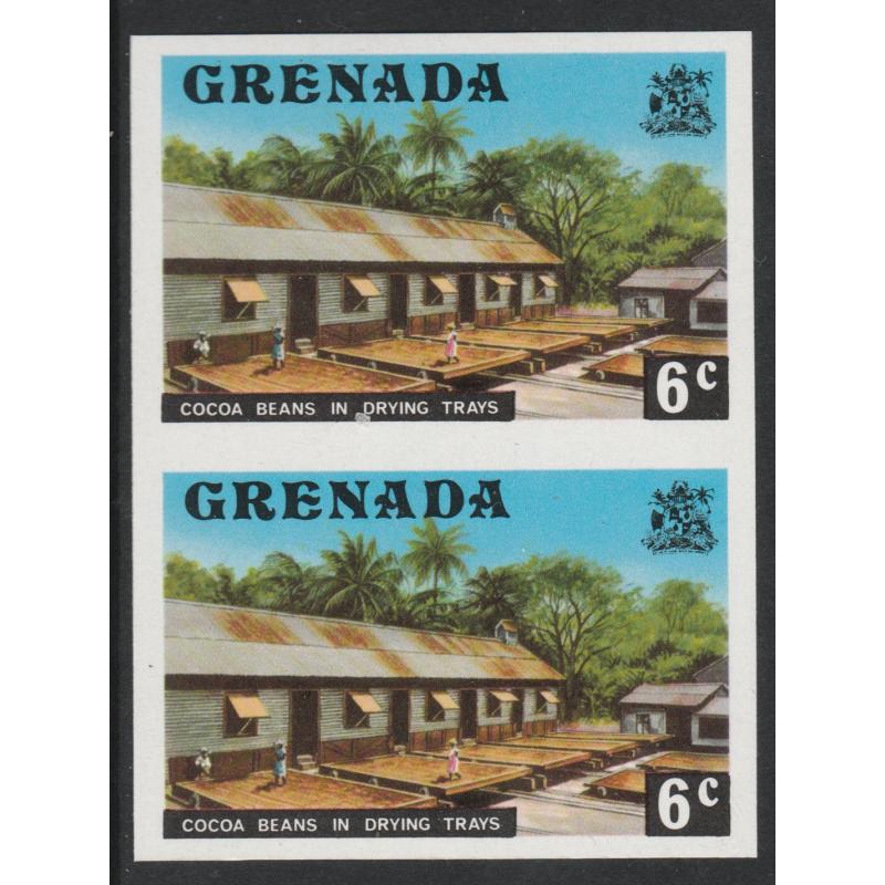 Grenada 1975 - COCOA BEANS 6c  IMPERF PAIR mnh