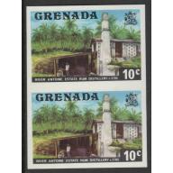 Grenada 1975 - RUM DISTILLERY 10c  IMPERF PAIR mnh