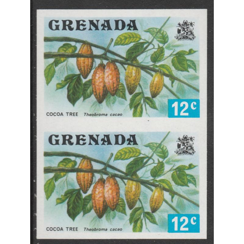 Grenada 1975 - COCOA TREE 12c  IMPERF PAIR mnh